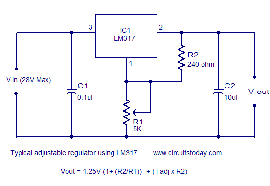 Прикрепленное изображение: LM317-typical-adjustable-regulator-ckt.png