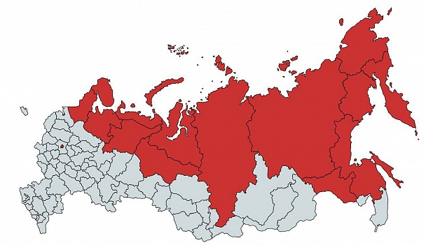 Прикрепленное изображение: На территории выделеной красным живёт столько же людей, сколько и в Москве.jpg